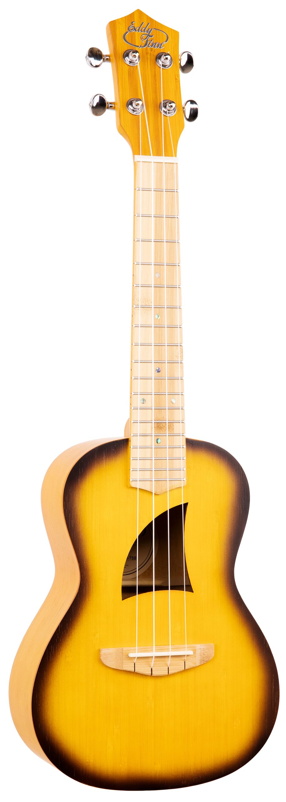 EDDY FINN EDDY FINN BAMBOO BEACH UKULELE WITH GIG BAG, TRANSPARENT SUNBURST