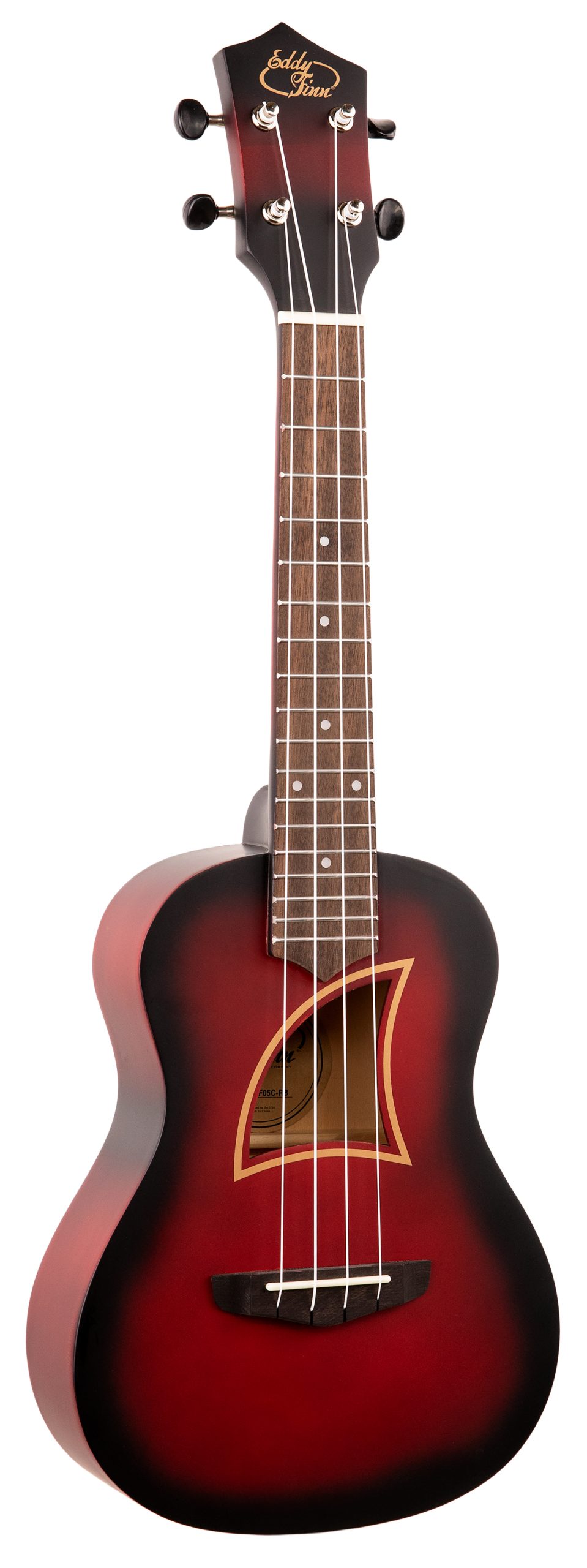 EDDY FINN EDDY FINN COLOR BURST UKULELE WITH GIG BAG, RED BURST