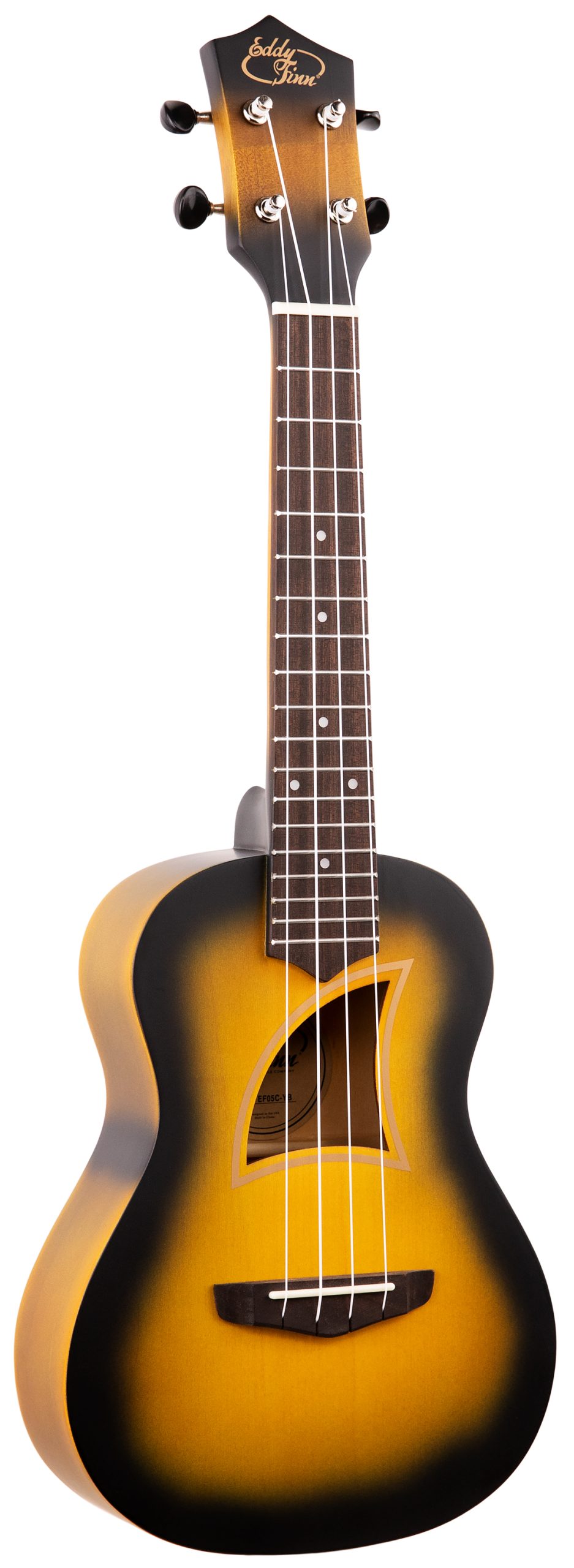EDDY FINN EDDY FINN COLOR BURST UKULELE WITH GIG BAG, YELLOW BURST