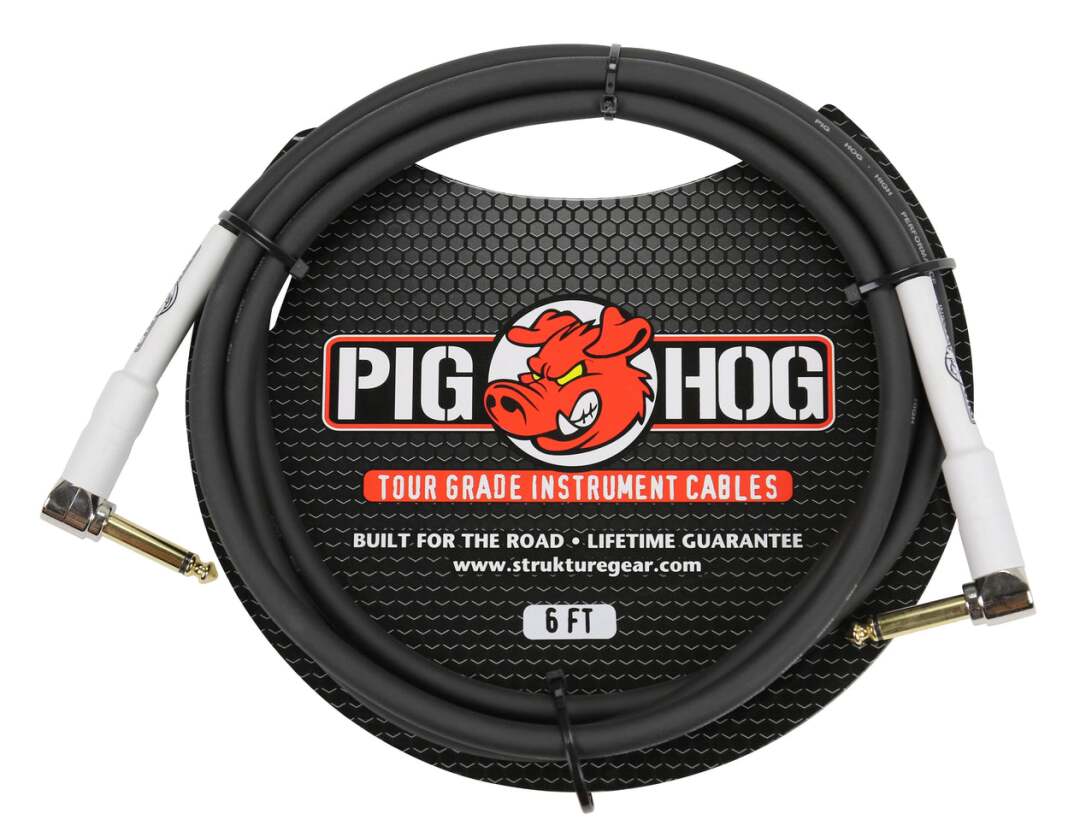 Pig Hog PIG HOG 6FT 1/4" RIGHT ANGLE - 1/4" RIGHT ANGLE 8MM INST. CABLE