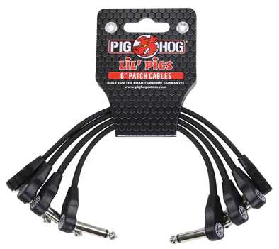 Pig Hog Pig Hog Lil' Pigs Low Profile 6" patch cables, 4pk