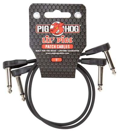 Pig Hog Pig Hog Lil' Pigs 1ft low profile patch cables, 2pk