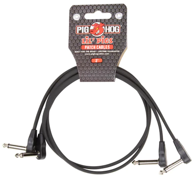 Pig Hog Pig Hog Lil' Pigs 2ft low profile patch cables, 2pk
