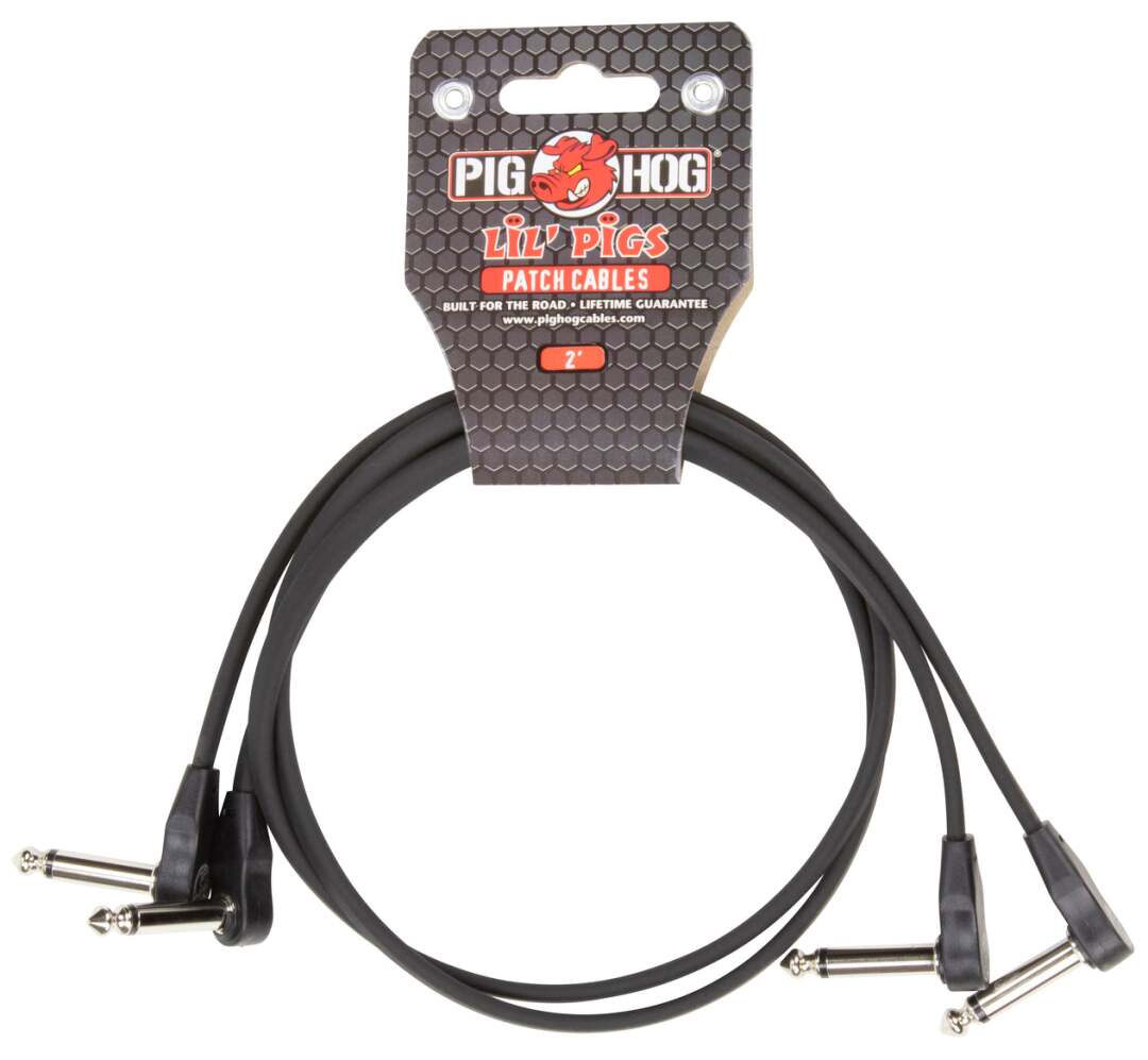 Pig Hog PIG HOG LIL PIGS 2FT LOW PROFILE PATCH CABLES - 2 PACK