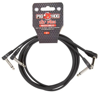 Pig Hog Pig Hog Lil' Pigs 3ft low profile patch cables, 2pk