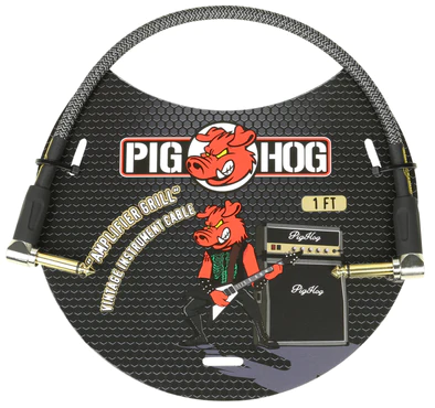 Pig Hog Pig Hog "Amplifier Grill" 1ft Right Angled Patch Cables