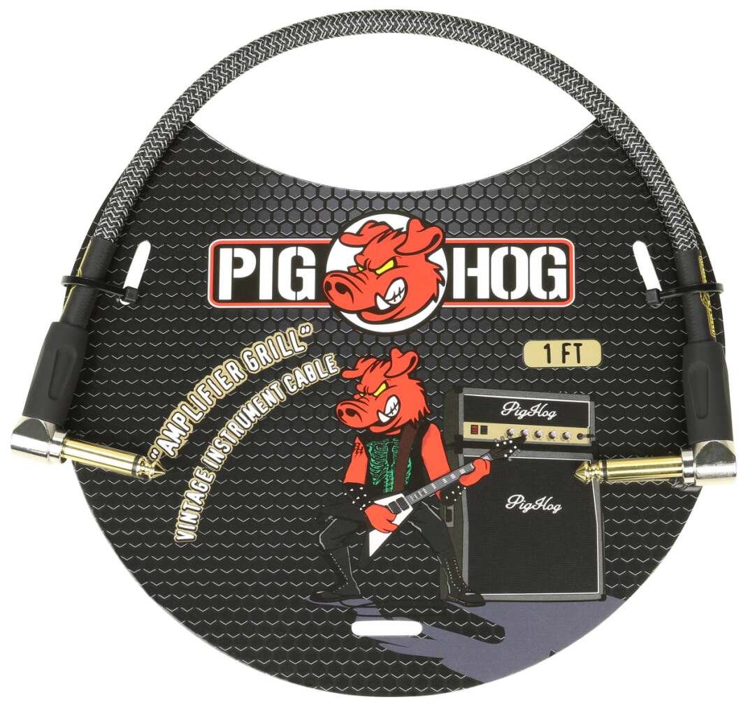 Pig Hog PIG HOG "AMPLIFIER GRILL" 1FT RIGHT ANGLED PATCH CABLE
