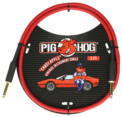 Pig Hog Pig Hog "Candy Apple Red" 3ft Patch Cables