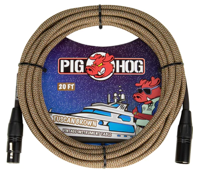 Pig Hog Pig Hog "Tuscan Brown" Woven Mic Cable, 20ft.