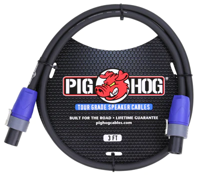 Pig Hog Pig Hog Speaker Cable, 3ft (14 gauge wire), SPKON to SPKON