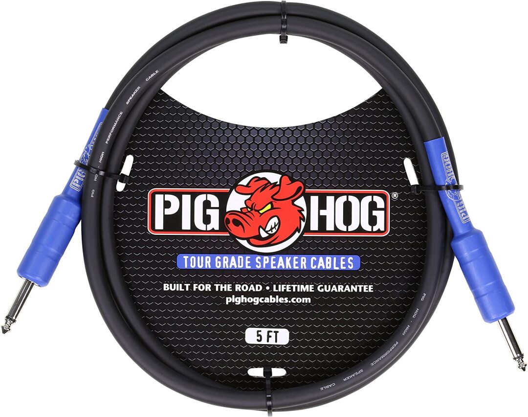 Pig Hog Pig Hog PHSC5 High Performance 14 Gauge 9.2mm 1/4" Speaker Cable, 5 Fe