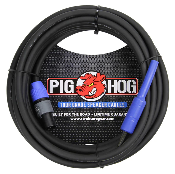 Pig Hog Pig Hog 25ft Speaker Cable, (14 gauge wire) SPKON to 1/4"
