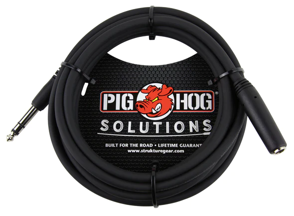 Pig Hog Pig Hog 10ft Headphone Extension Cable, 1/4"