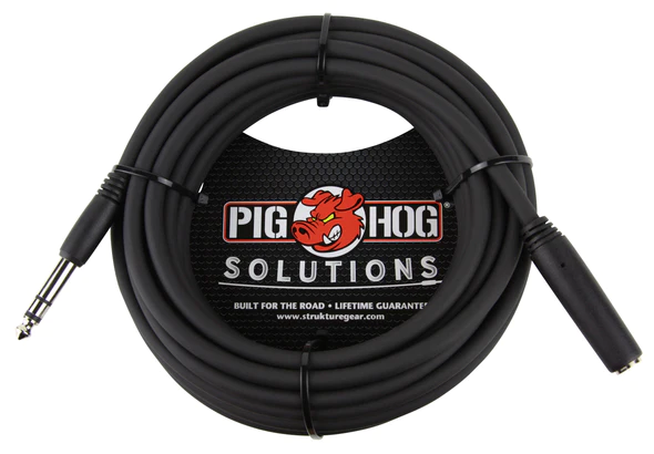 Pig Hog Pig Hog 25ft Headphone Extension Cable, 1/4"