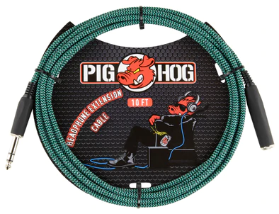 Pig Hog Pig Hog 10ft Headphone Extension Cable, 1/4", “Tahitian Blue”