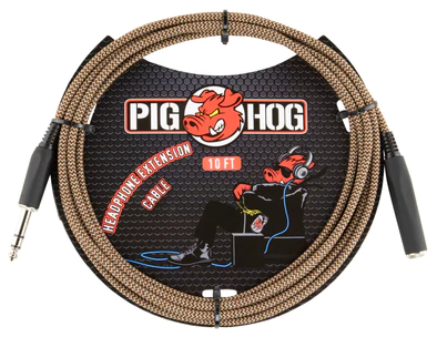 Pig Hog Pig Hog 10ft Headphone Extension Cable, 1/4", “Tuscan Brown”