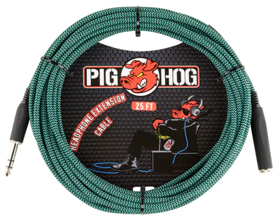 Pig Hog Pig Hog 25ft Headphone Extension Cable, 1/4", “Tahitian Blue”