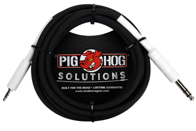 Pig Hog Pig Hog Cable - 1/4" TRS to 1/8" mini, 3ft