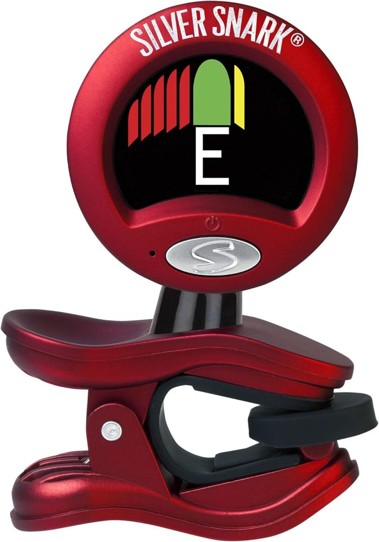 Snark Snark SIL-BLK Silver Snark Chromatic Tuner Red