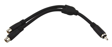 Unbranded 6" Y Cable, RCA(M)-Dual RCA(F)