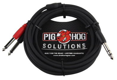 Pig Hog Pig Hog 10ft TRS(M)-Dual 1/4" Insert Cable