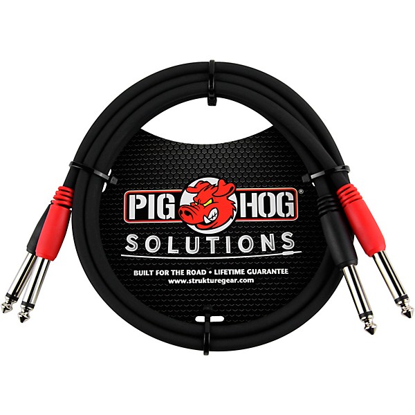 Pig Hog PIG HOG SOLUTIONS - 3FT 1/4"-1/4" DUAL CABLE