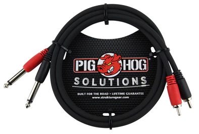 Pig Hog Pig Hog 3ft RCA-1/4" Dual Cable