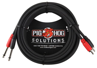 Pig Hog Pig Hog 15ft RCA-1/4" Dual Cable