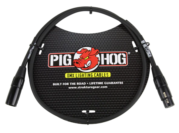 Pig Hog Pig Hog DMX 3 pin lighting Cable, 3ft