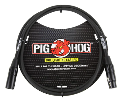 Pig Hog Pig Hog DMX 3 pin lighting Cable, 5ft