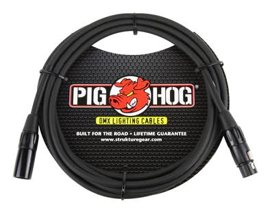 Pig Hog Pig Hog DMX 3 pin lighting Cable, 10ft