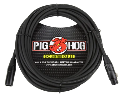Pig Hog Pig Hog DMX 3 pin lighting Cable, 25ft