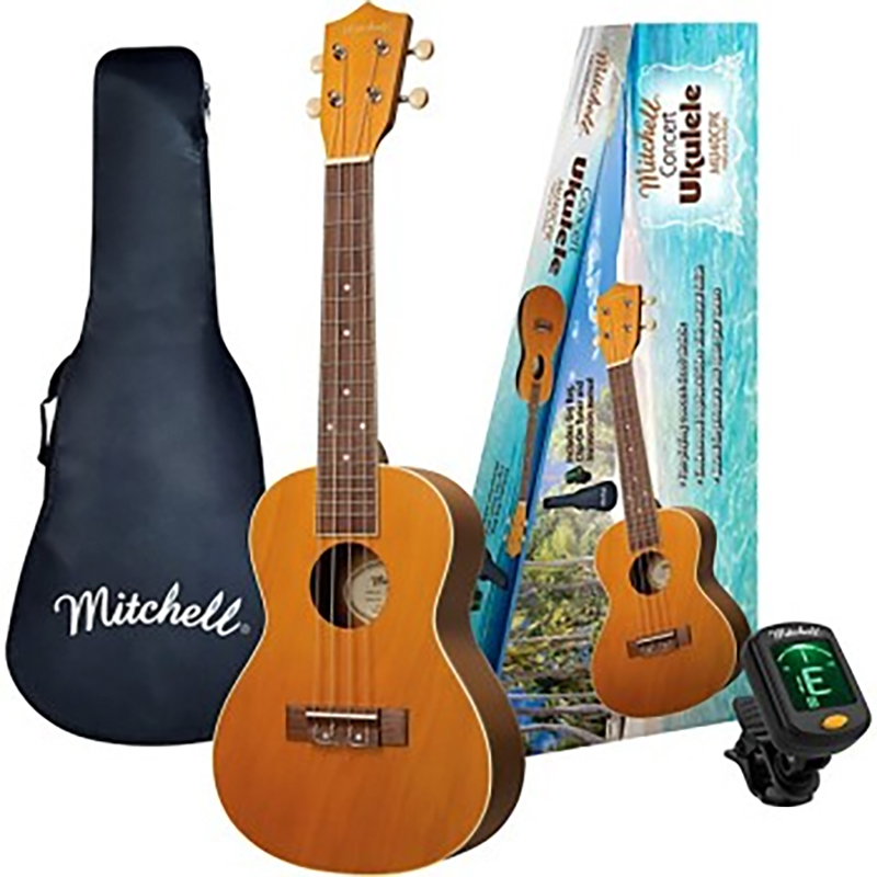 Mitchell Mitchell MU40C Concert Ukulele Pack - Natural