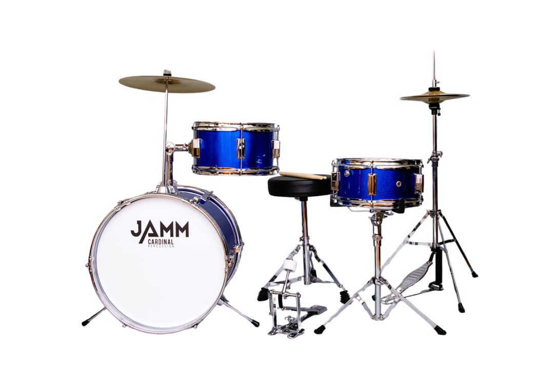 JAMM CPJAMMJR300 3 Piece Jr Drum Set - Metallic Blue