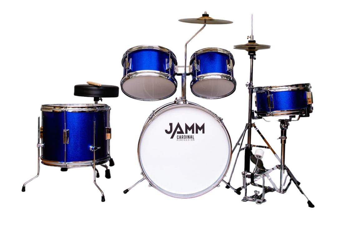 JAMM JAMM Junior-Sized Drum Sets 5 Piece Drum Set - Metallic Blue