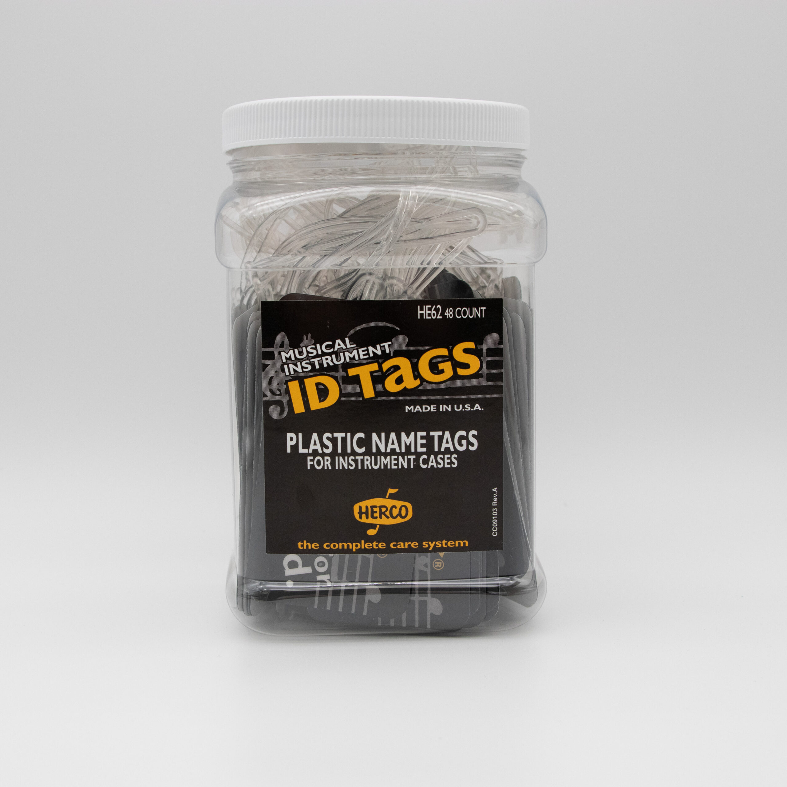 Herco Herco HE62 Plastic I.D. Tag , Jar of 48