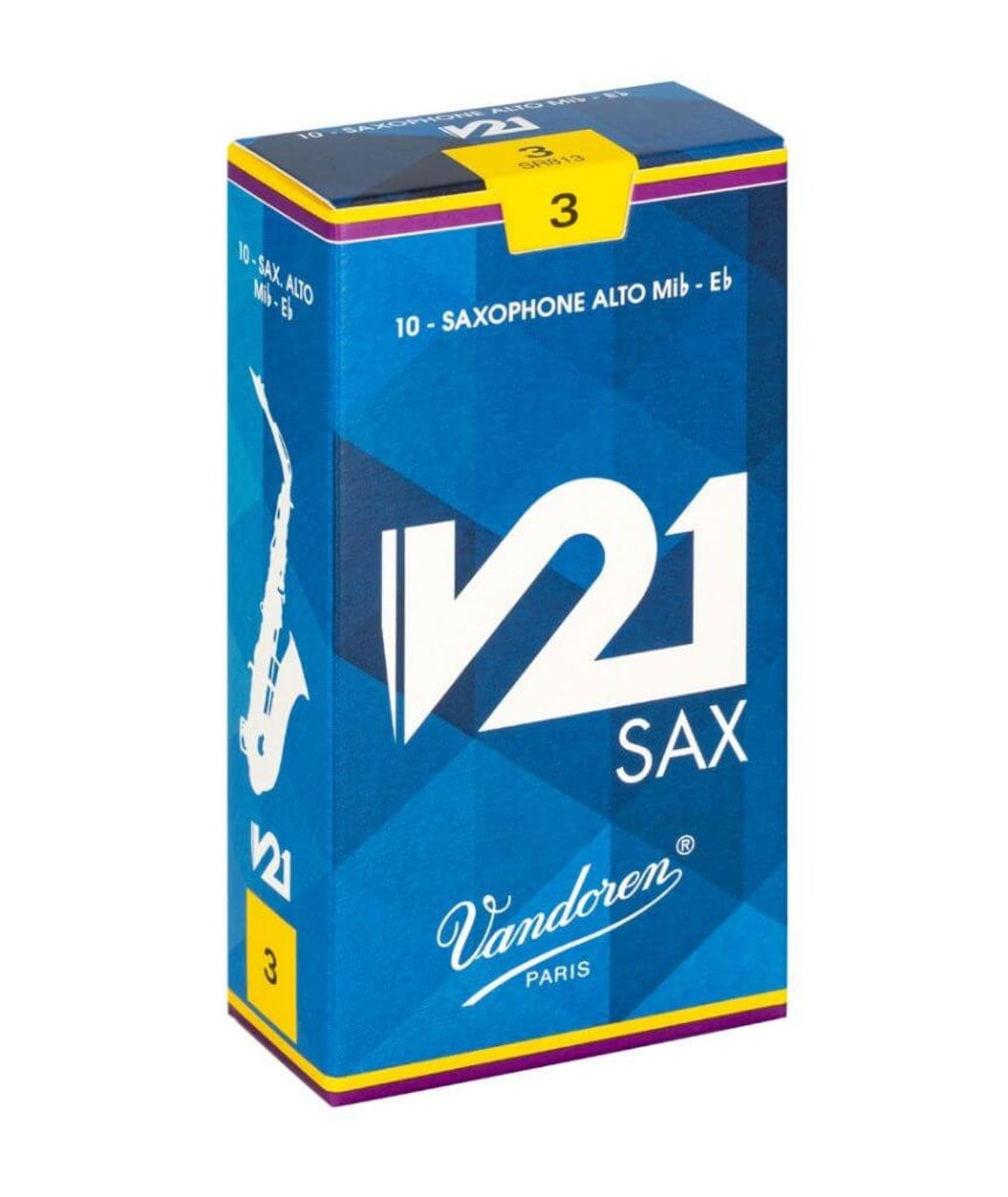 Vandoren Vandoren SR8125 Alto Saxophone V21 Reeds Strength #2.5. (Box of 10)