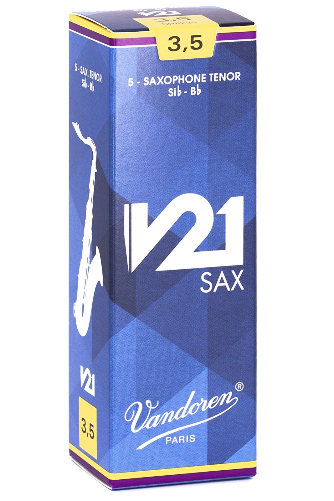 Vandoren Vandoren SR8235 Tenor Saxophone V21 Reeds Strength #3.5. (Box of 5)