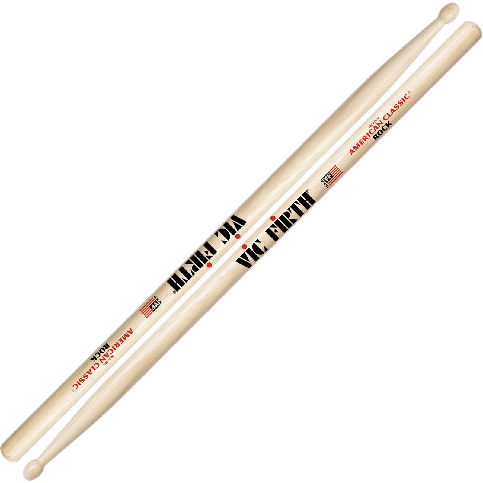 Vic Firth Vic Firth ROCK American Classic Rock Wood Tip Drum Sticks - 3 PACK