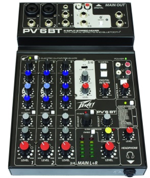 Peavey Peavey PV 6 BT 6-Channel Compact Mixer With USB (3612590)