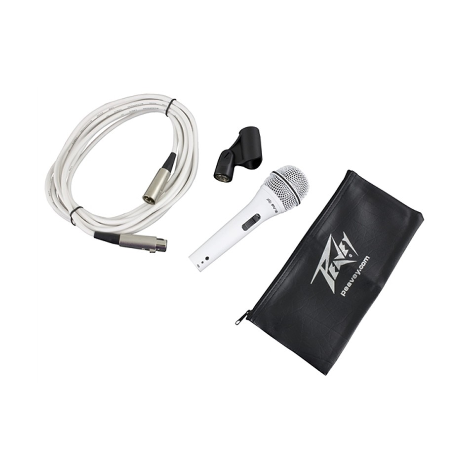 Peavey Peavey PVI 2w Unidirectional Dynamic Mic With Xlr Cable (White) (593440)