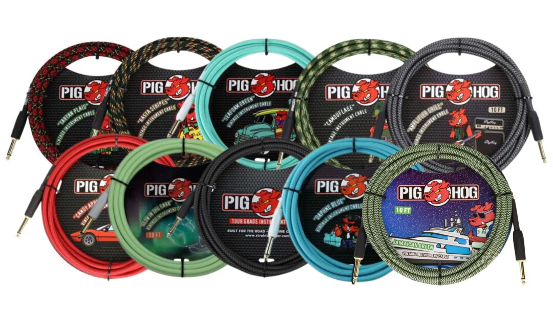 Pig Hog Pig Hog PCH10 Instrument Cable. 10' - Black Woven Right