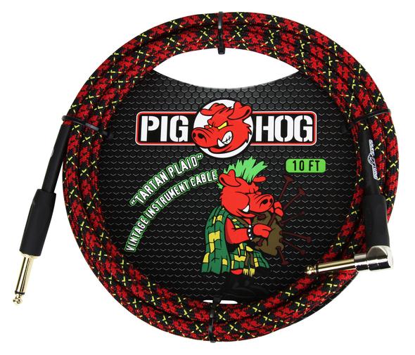 Pig Hog PIG HOG VINTAGE SERIES INSTRUMENT CABLE, 10ft, TARTAN PLAID