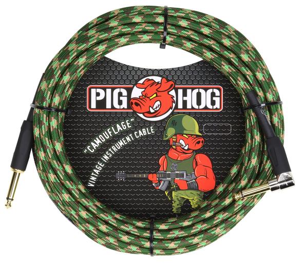 Pig Hog PIG HOG VINTAGE SERIES INSTRUMENT CABLE, 20FT, CAMOUFLAGE