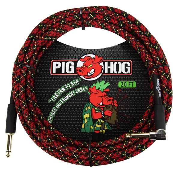 Pig Hog PIG HOG VINTAGE SERIES INSTRUMENT CABLE, 20FT, TARTAN PLAID