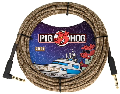 Pig Hog PIG HOG VINTAGE SERIES INSTRUMENT CABLE, 20FT, TUSCAN BROWN