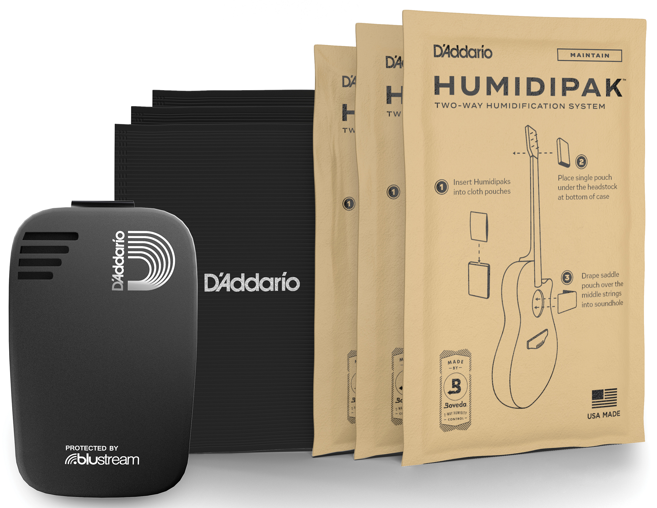 D'ADDARIO D'ADDARIO HUMIDIPAK BUNDLE WITH HUMIDIKIT AND HUMIDITRAK SYSTEM