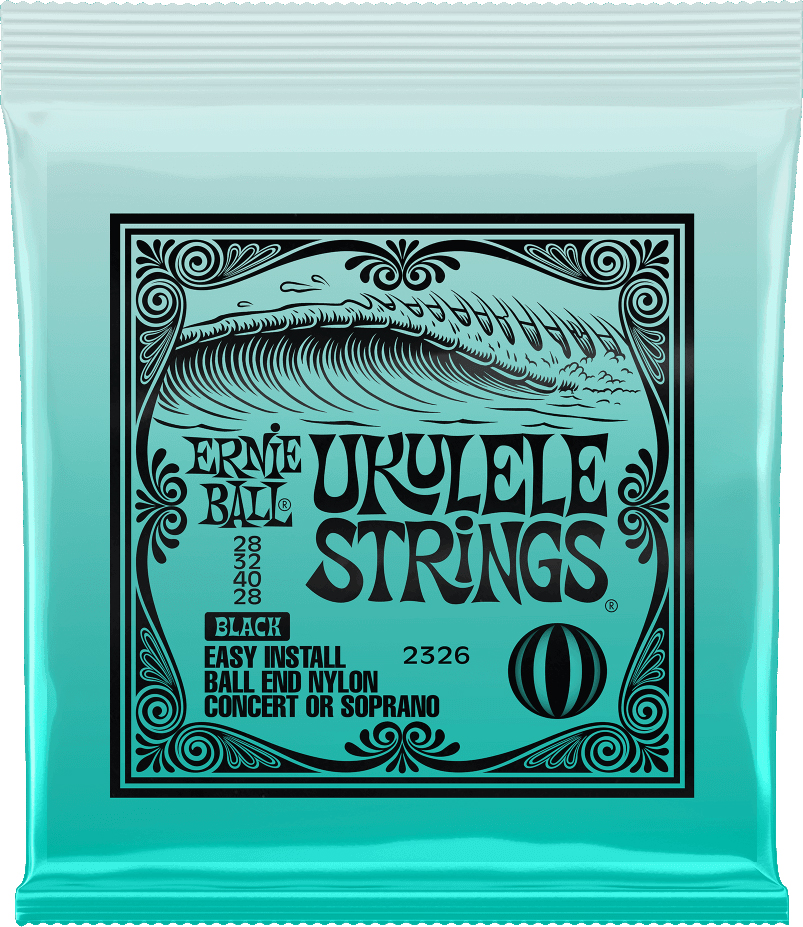 Ernie Ball ERNIE BALL 2326 CONCERT/SOPRANO NYLON BALL-END UKULELE STRINGS - BLACK