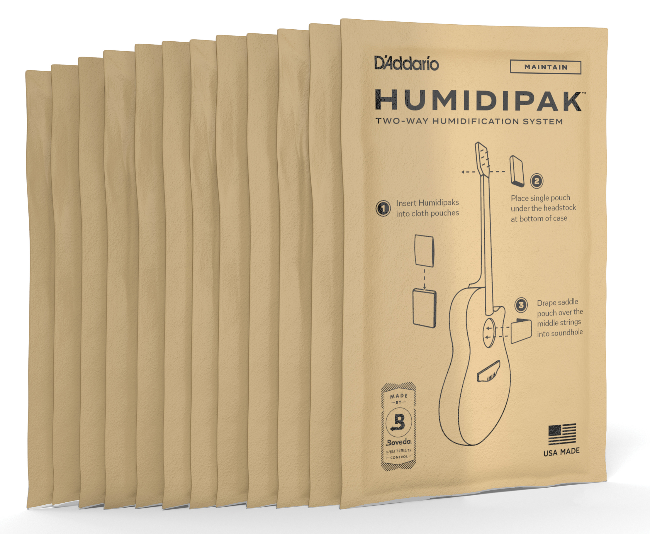 D'ADDARIO D'ADDARIO HUMIDIPAK TWO-WAY HUMIDIFICATION SYSTEM STANDARD REFILL