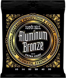 Ernie Ball Ernie Ball 2570 Extra Light Aluminum Bronze Acoustic Guitar Strings – 10-50 Gauge